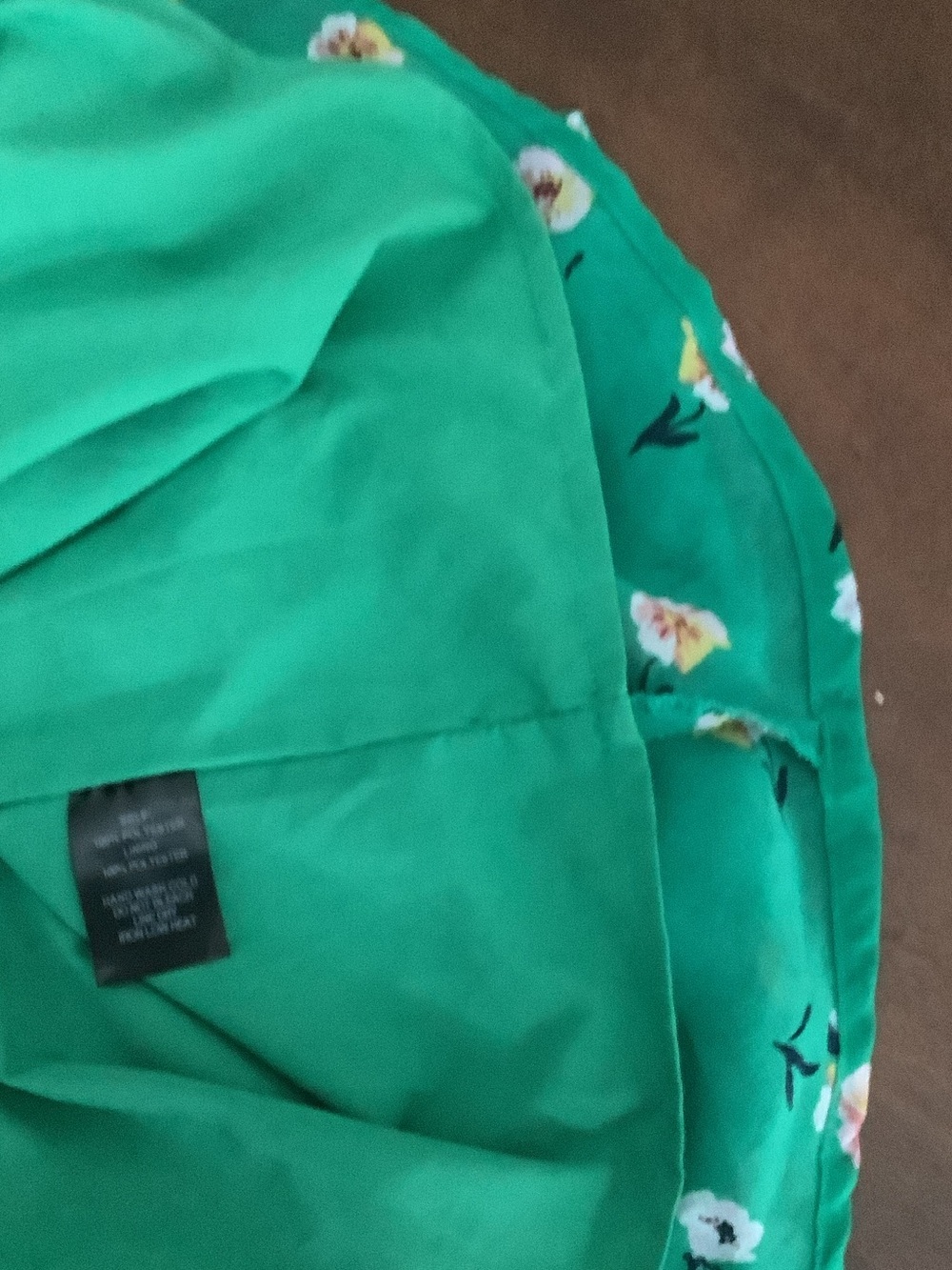 Lulu's Emerald Green Floral V-Neck Ruffle Shift Dress - Picture 9 of 9